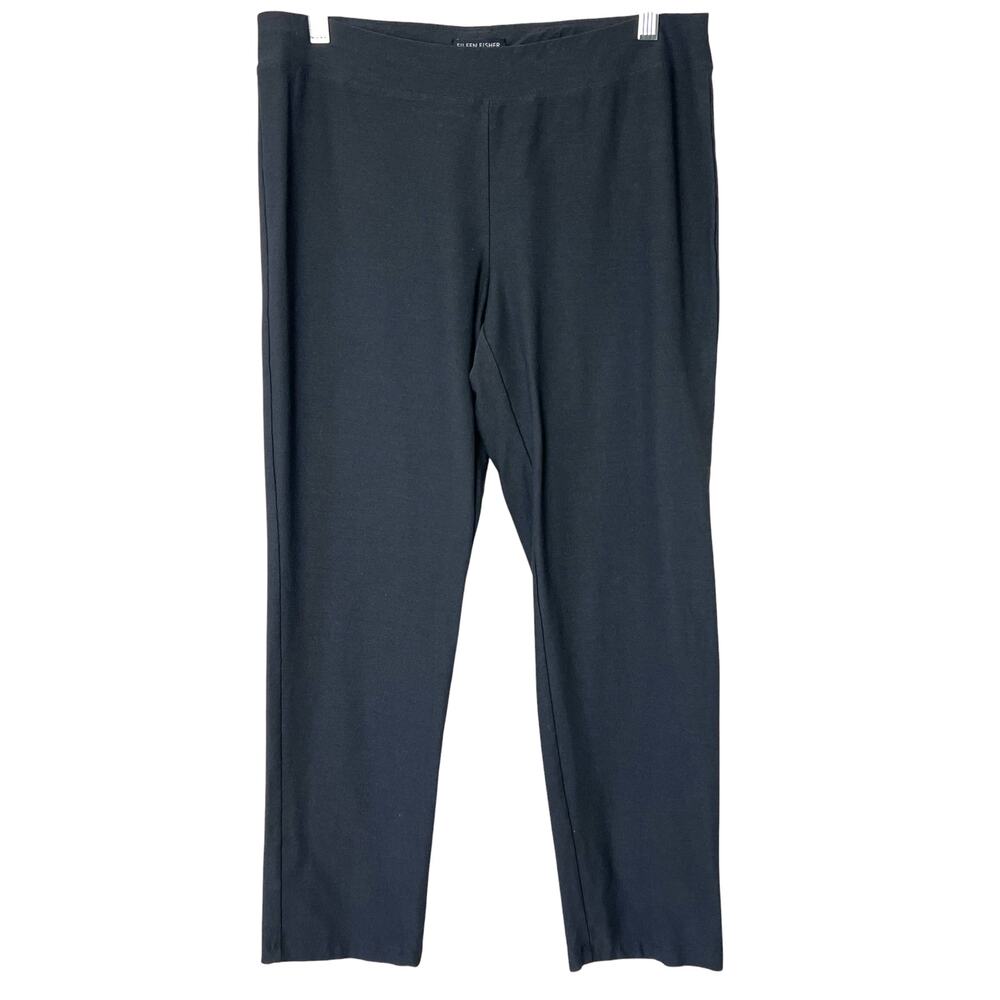 Eileen Fisher Slim Ankle Stretch Crepe Pants Size Medium Gray